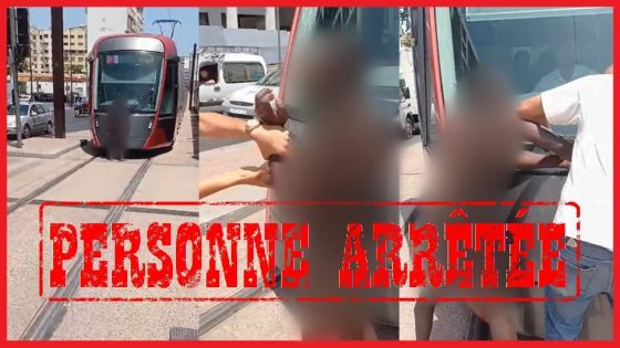 ولاية أمن الدار البيضاء توقف شخصا عرقل حركة الطرامواي في حالة غير طبيعية