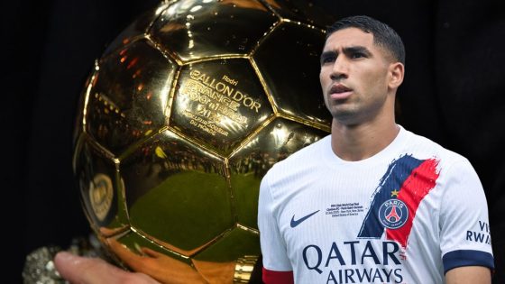 أشرف حكيمي: ترشيحي للكرة الذهبية 2025 اعتراف بموسم استثنائي وإنجازات دفاعية نادرة