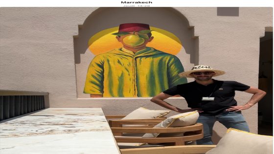 المهدي النائر.. يحول الجدران العادية إلى لوحات حية على الأسطح